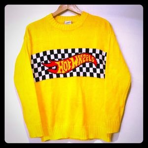 Forever 21 Hot Wheels Knit Sweater Size S Yellow